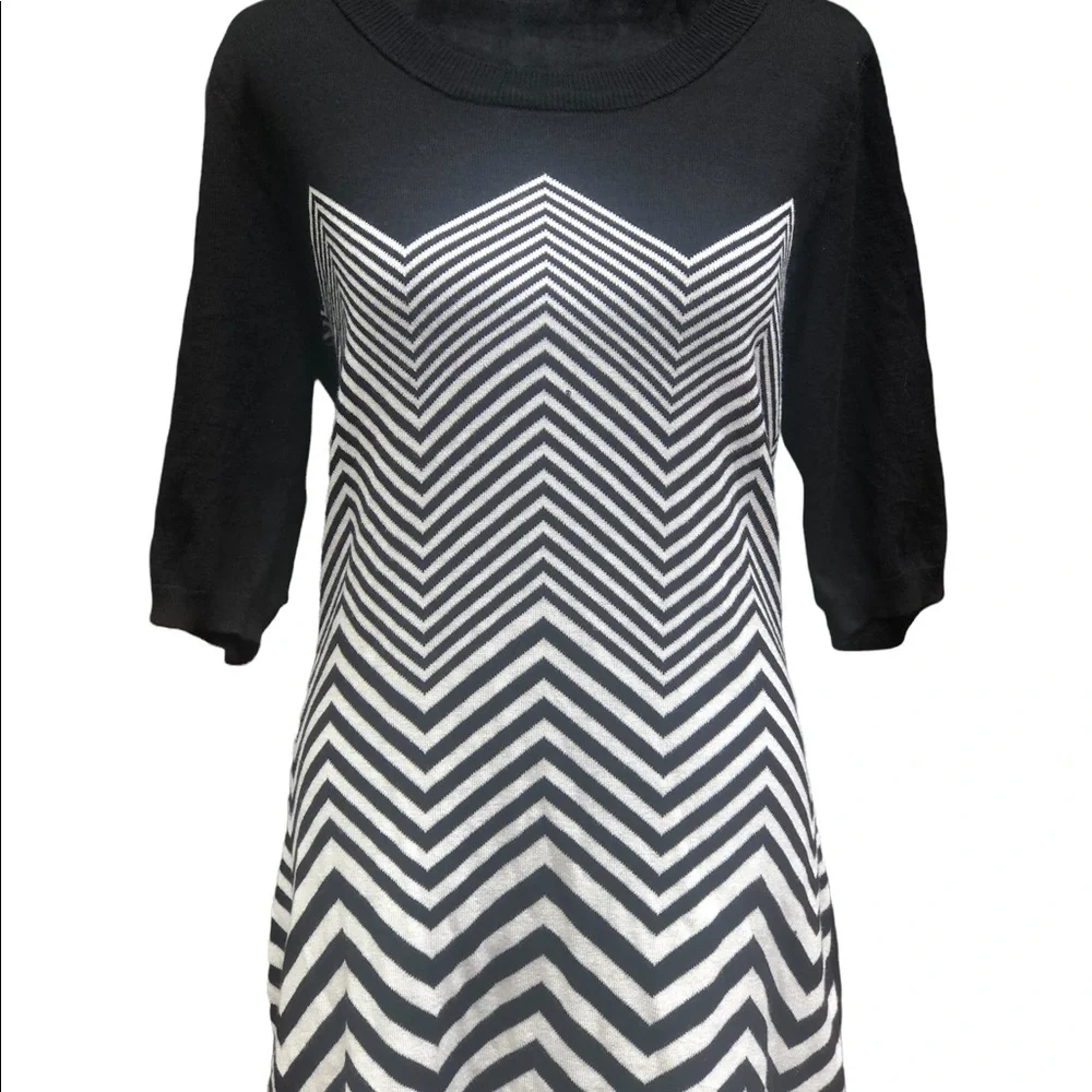 Allison Britney Geometric Chevron Bodycon Dress size Large - Picture 4 of 8